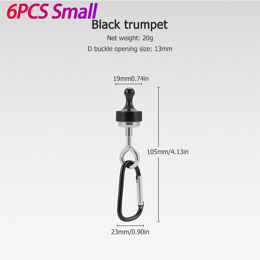 Magnetic Lanyard Clip Pulling Force Hanging Carabiners D Shape Multipurpose Magnet Hooks for Hiking Camping Climbing Picnic