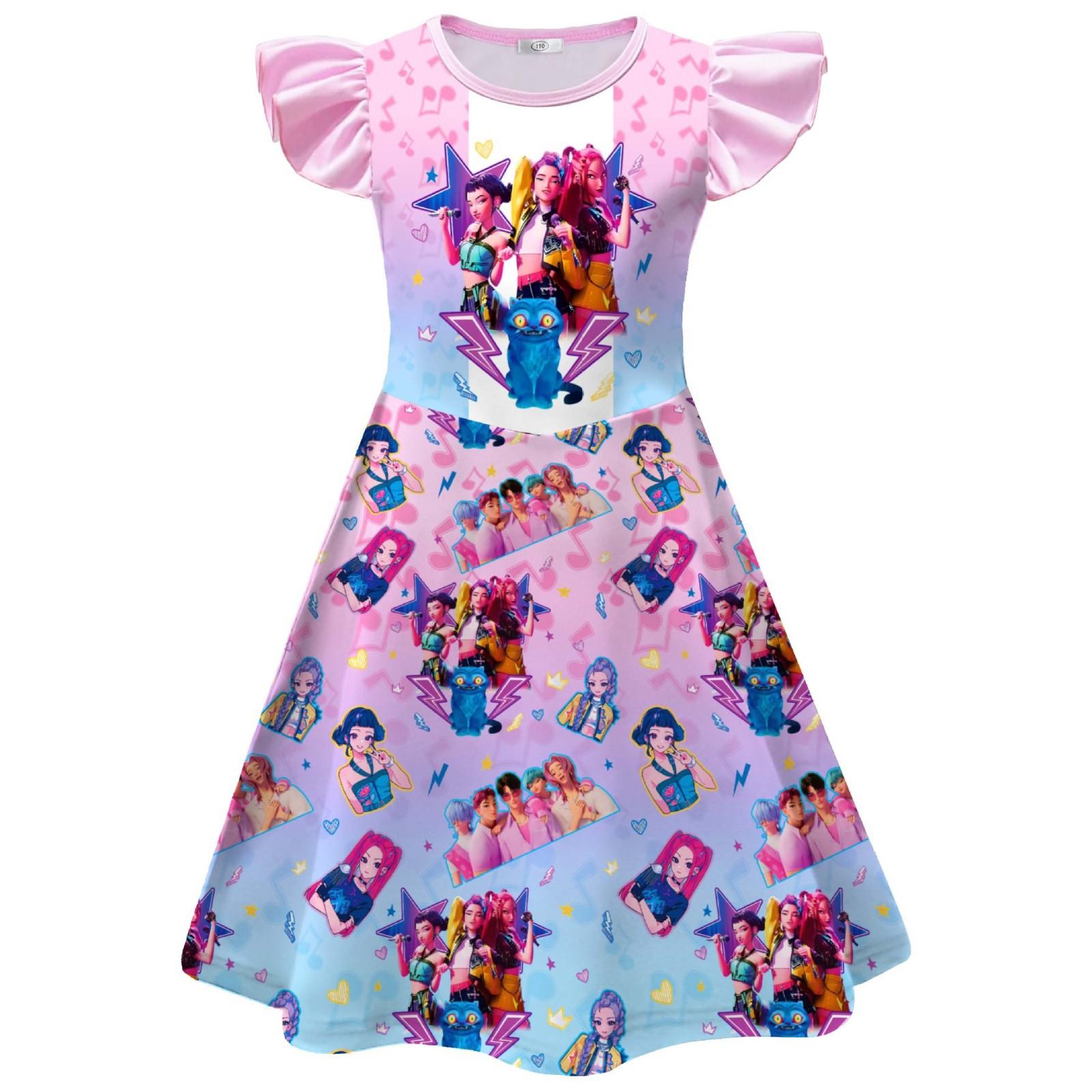 

Девичья ночная сорочка с рукавами-крылышками, Девичьи платья из молочного шелка 110