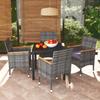 Day and Night - Day and Night 5-piece Garden Furniture Set with Gray Synthetic Rattan Cushions