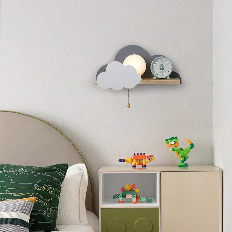 Nordic Macaron LED Glass Wall Lamps Beside Bedroom Light Fixtures Modern Children Room Cloud Wall Lamp Stairs Wall Light Sconces