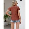 Short Sleeved Cardigan Top Women's Lace Trim V-Neck Flutter Sleeve Blouse