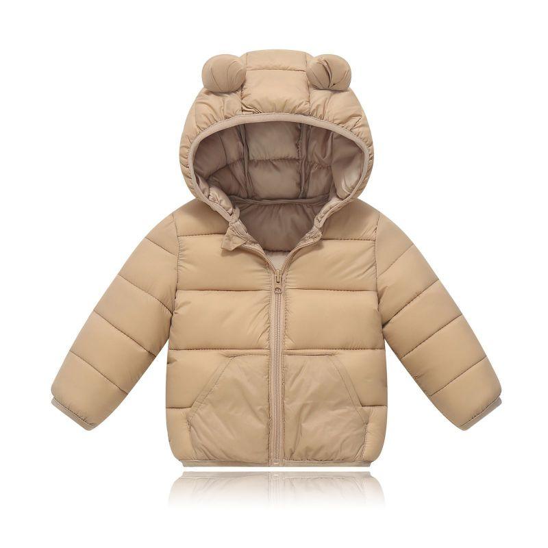 1-4 Years Kids Winter Warm Hooded Coat Zipper Jacket