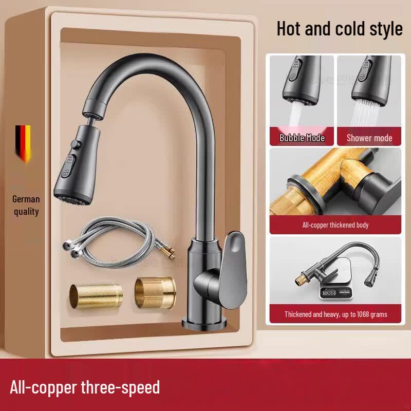 Oein Rotating All-Copper Kitchen Faucet