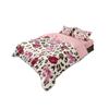 3Pcs Leopard Print Cherry Bow Printed Coreless Duvet Cover Set Multi Size Bedroom Bedding Decoration Machine Washable