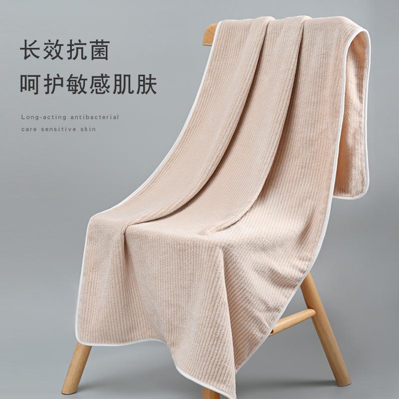 Coral fleece thickened towel household soft water absorption does not shed hair face towel adult men and women bathing large bath towel quick drying