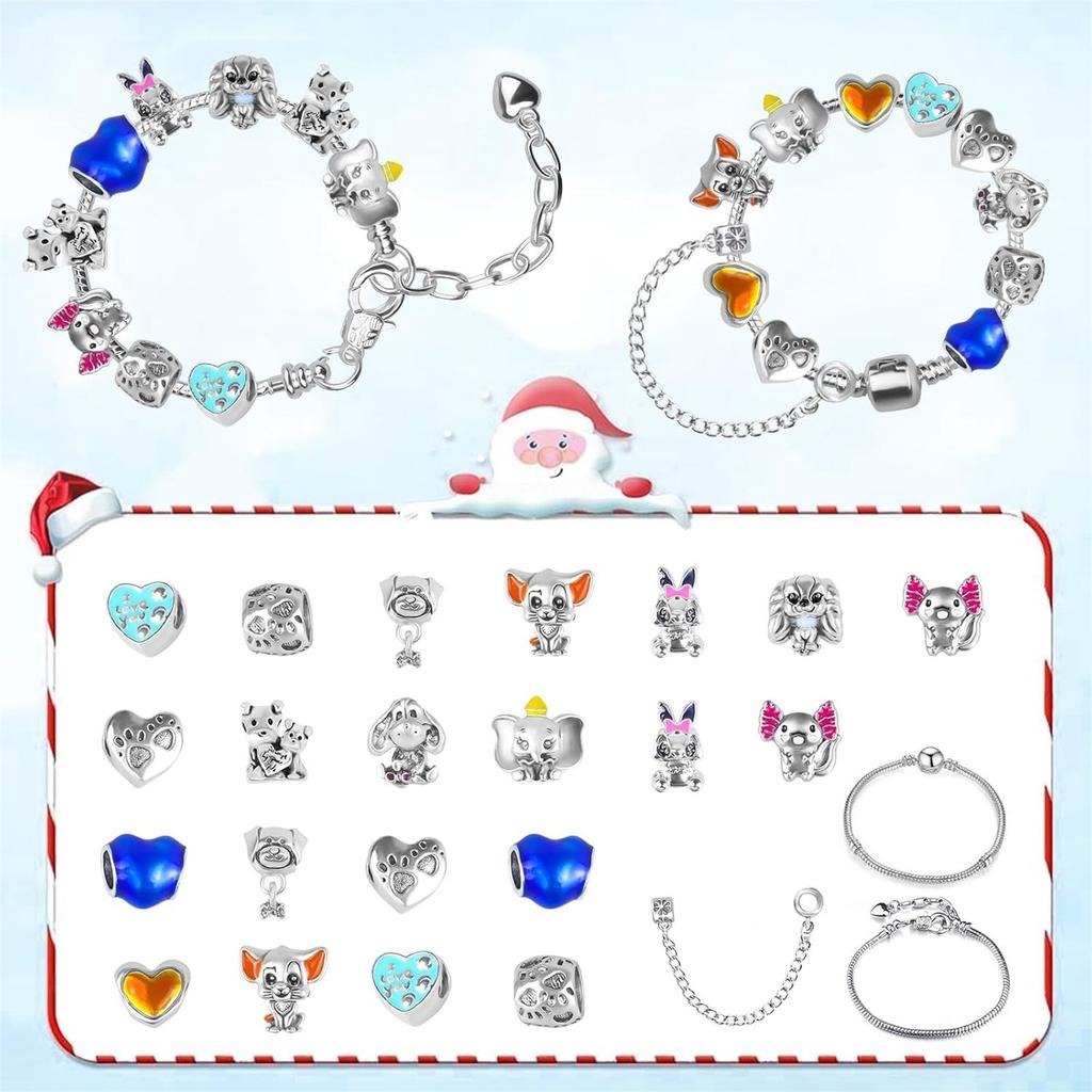Festival Advent Calendar For Kids Festival 24 Days Countdown Calendar With DIY Bracelet Necklace Cute Charm Festival Holiday Ornament Gift
