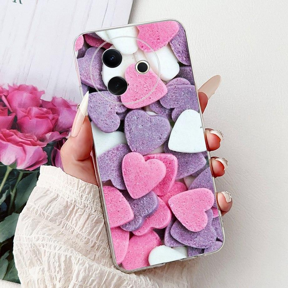 For Vivo Y39 5G Y300i 5G / Vivo V2436 V2444A Back Cover Girly Fashion Flower Butterfly Painting Case Soft Clear Silicone Funda
