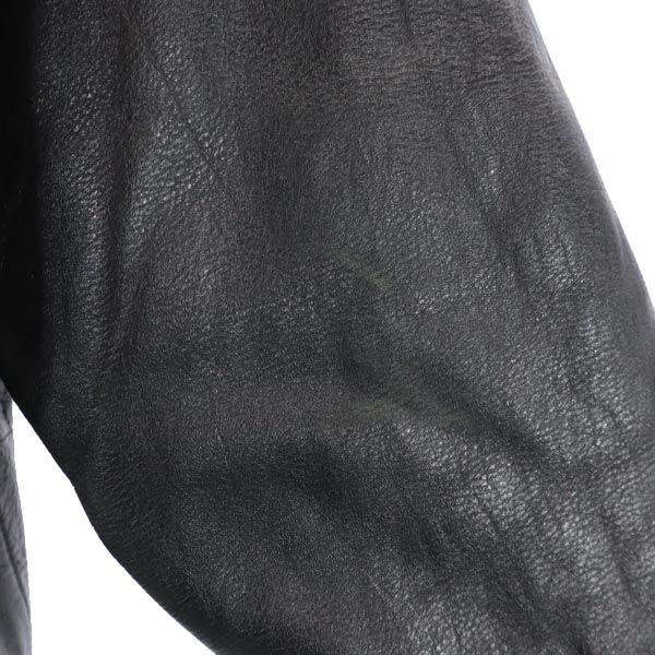 Cherokee Cotton Filling Leather Jacket M Black Genuine Leather Women Used