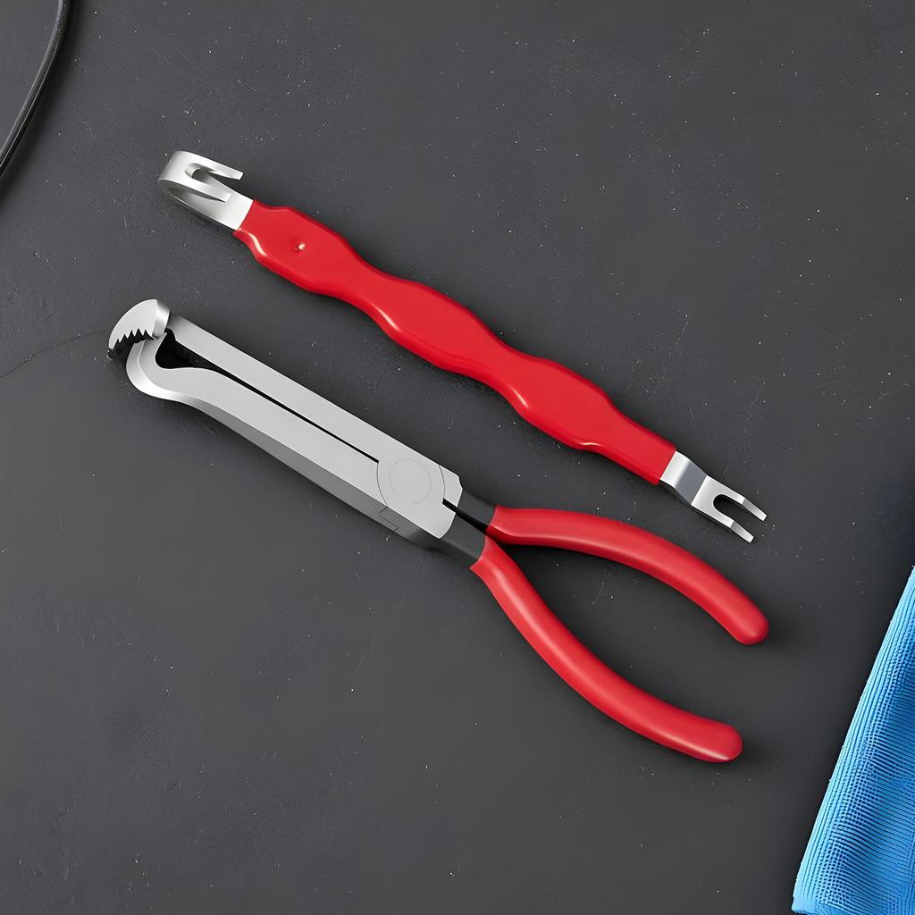 2pcs Electrical Disconnect Pliers Bendable Straight Head Wire Cutters Oil Pipe Disconnecting Pliers Electrical Connector Removal