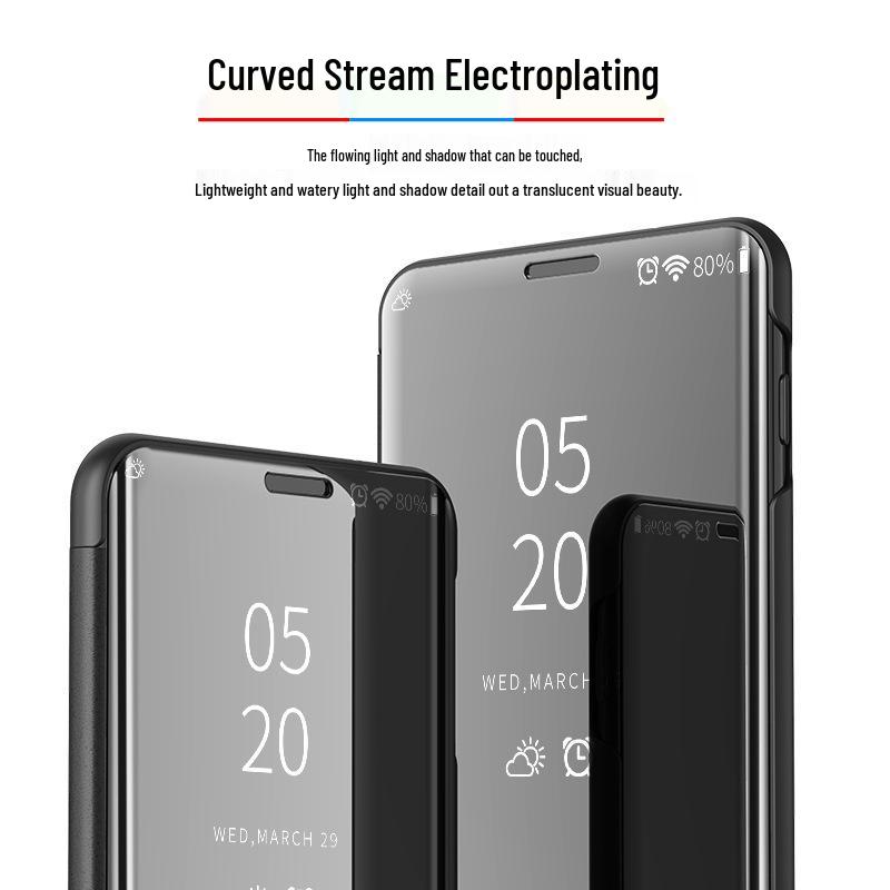 Huawei P30 PRO Galvanizovaný Vertikální Zrcadlový Kryt, Nárazuvzdorný Chytrý Kožený Kryt