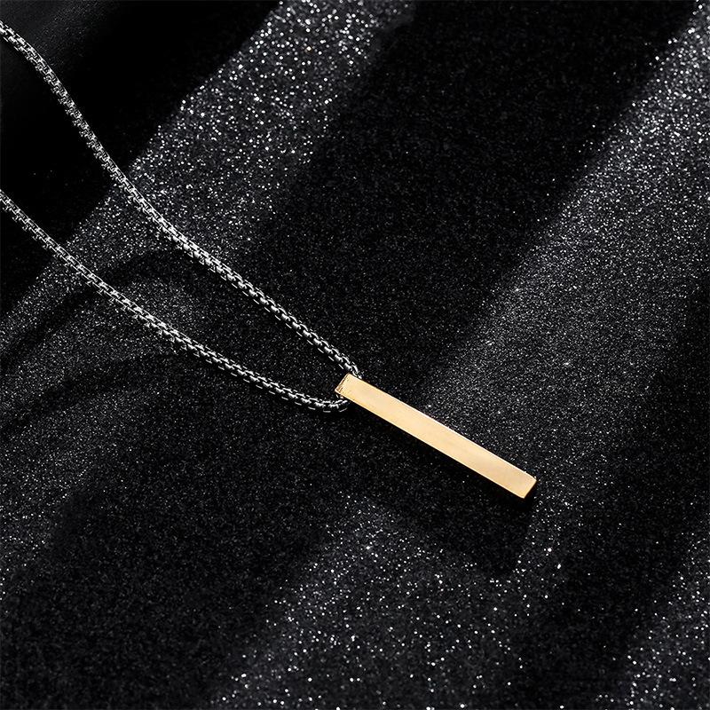 Copper Unisex Sporty Chain Necklace Personality Column Design Stainless Steel Pendant Hop Accessories New Jewelry