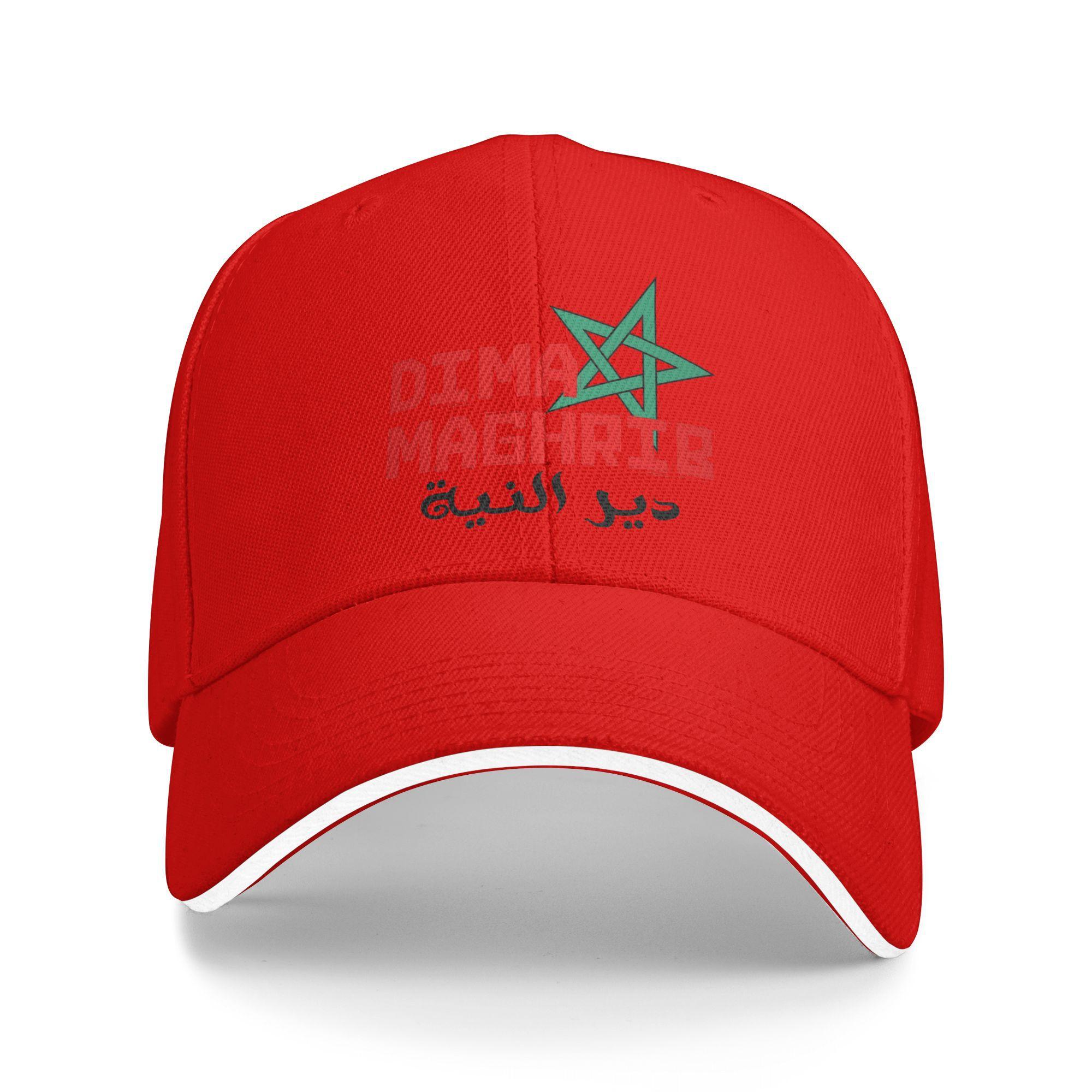 

Morocco Flag Map Sun Baseball Cap Summer Men Women Design Hip Hop Hats Breathable Casual Outdoor Gym Baseball Caps One Size