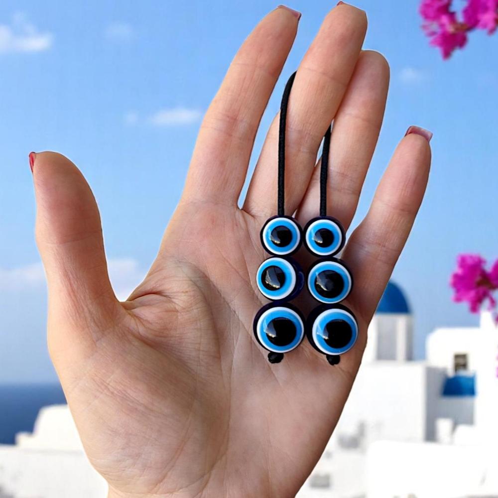 Griekse Boze Oog Begleri | Zak Komboloi | Handgemaakte Amulet Spinner Kralen | EDC Fidget Speeltje voor Hem Haar | Rusteloze Handen Cadeau blauw