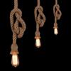 High-end Single/double Head Rope Pendant Light Lamp For Charming Vintage Dcor