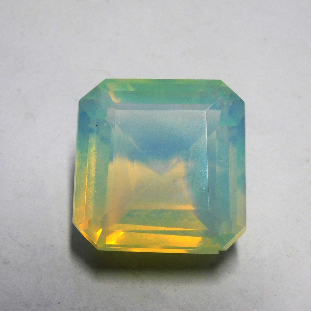 Lab-Created Opal Loose Gemstone 79.80 ct Ethiopian Multi-Color Square October Birthday Birthstone