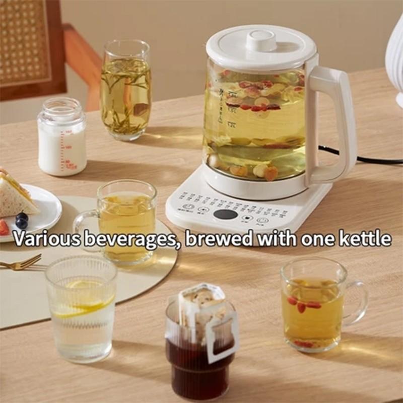 1.8L Large Capacity Smart Health Pot Multifunctional Tea Maker Household Heat Preservation Electric Glass Kettle