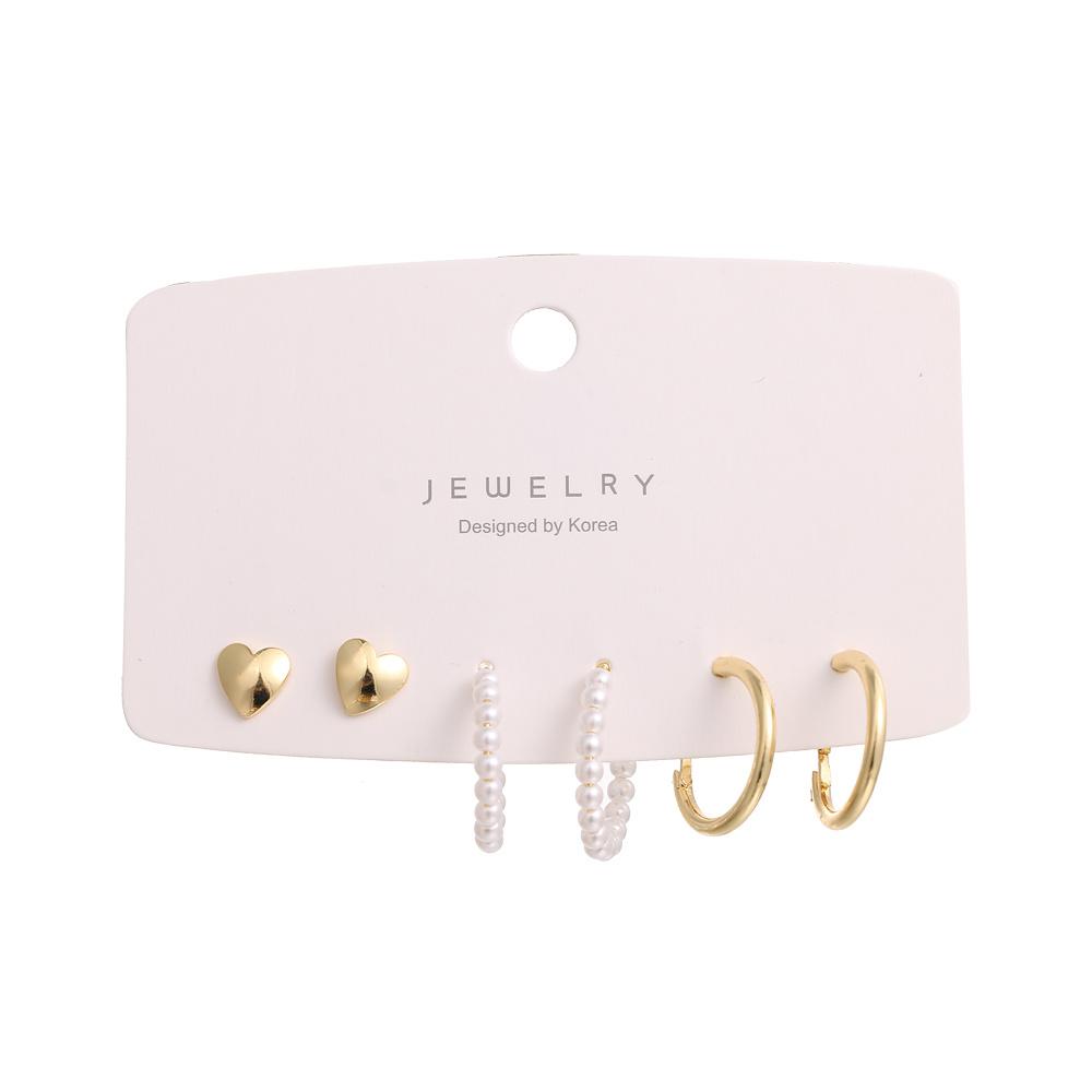 Fashion Cute Love Heart Stud Earrings Simple Small Hoop Earrings for Women