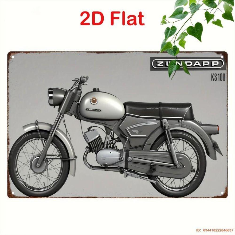 Retro Motorcycle Tin Sign Man Cave Garage Decor 20x30 Cm Metal Poster