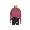 Sweatshirts Women's Bordeaux Burgundy Crew Neck Moderate Regular CV7786-610