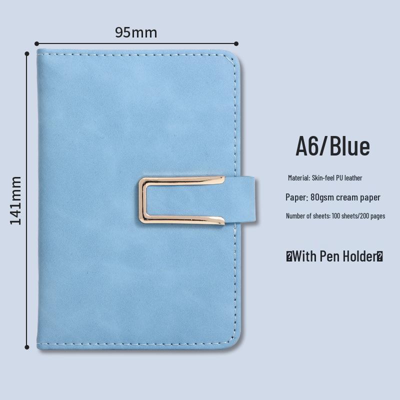 Individuelle Gestaltung eines A5-Notizblocks für das Büro mit Logo-Schnalle