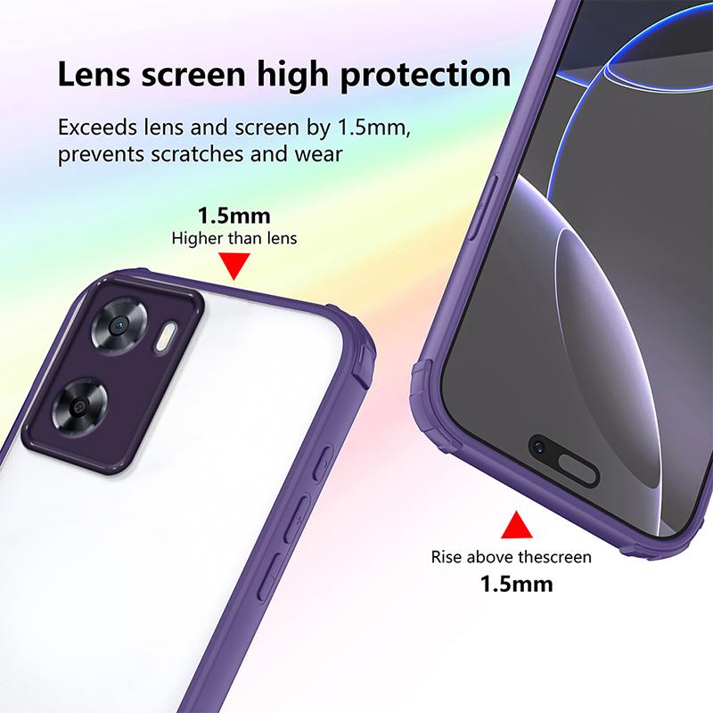 New Anti Drop Transparent Cover for OPPO A11 A11K A12 A18 A38 A40 A40M A58 A58X Hard PC Material Ultra Thin Protective Cases