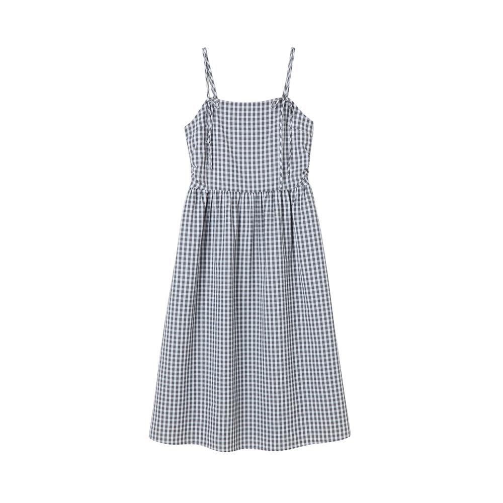 Rap Gingham Check Shirred Sleeveless Dress As2Wo561