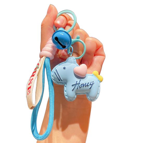 Breloc din Rășină Design Cal Lanț de Chei Portabil Ușor cu Șnur Suport Chei Stil Minimalist