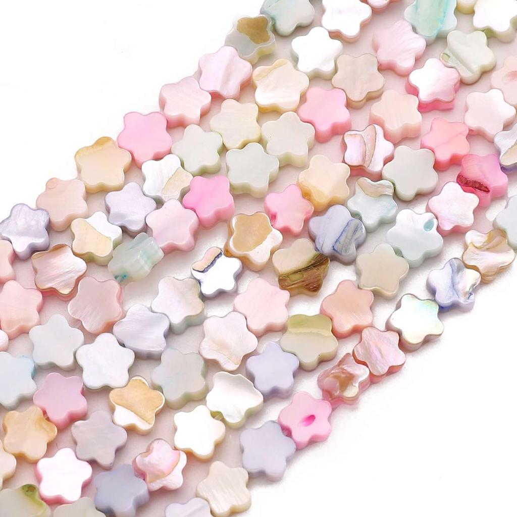 Natural Seashell Moon Round Star Beads For DIY Necklace Bracelet Earrings Jewelry Making