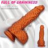 Large Silicone Anal Dildo for Men, Realistic Textured Butt Plug with Bumps, Adult Sex Toy for Beginner & Pro
