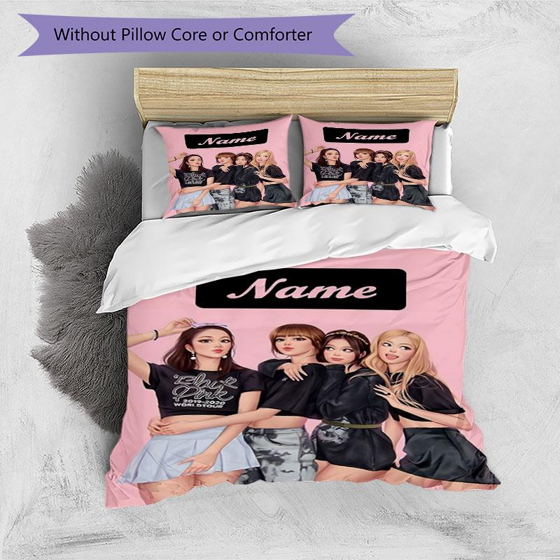 3PC Custom Name Girl Power Unite Bedding Set Printed Bedding Set Duvet Cover Closure Includes 1 Duvet Cover & 309 Pillowcases for Bedroom