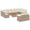 VidaXL Salon de jardin avec coussins 13 pcs beige résine tressée 3224357