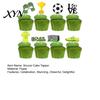 Soccer Fan Dessert Picks 8 Pcs Cake Topper Decoration, Ball Goal Football Trophy Cupcake Inserts Shoe for Sport Theme Birthday Party Supplies