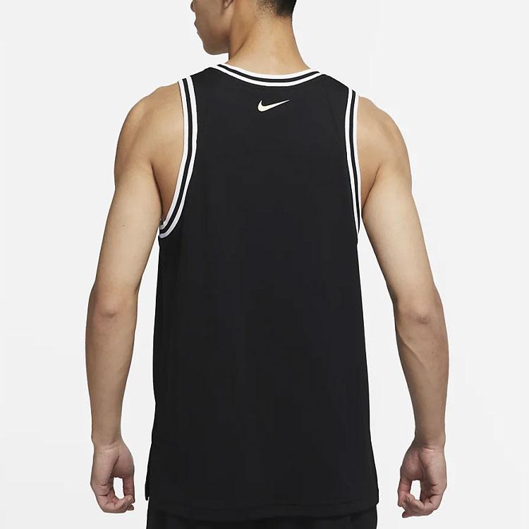 Nike Dri-Fit Printed Breathable Basketball Tank Top Men Tops Black DV3191-010