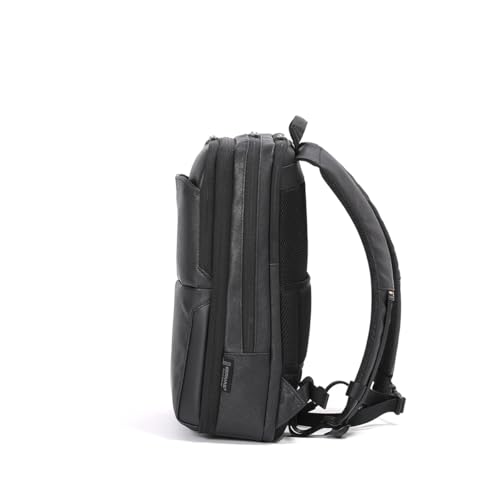 Bermas DULITE FLEX 2-Layer Business Backpack, 39cm, 5cm Expandable, Saffiano Pattern, Black, 60646, One Size