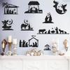 Black Silhouette Bedroom Living Room and Study Decorative Self-Adhesive Wall Decals