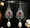Classic Retro French Pearl Dangle Earrings - Light Luxury, Simple, Long Design for Women