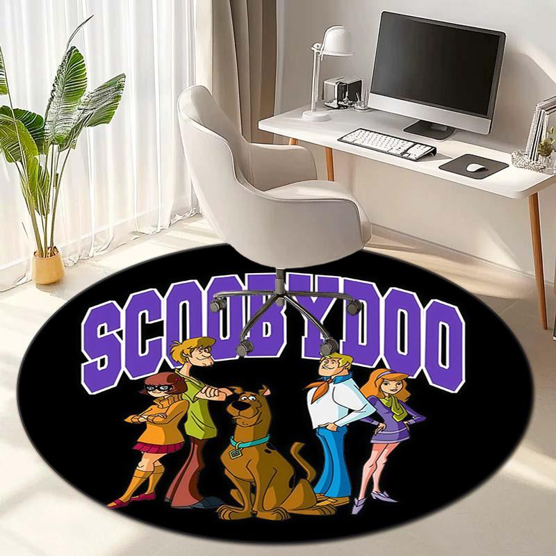 Halloween Supernatural Comedy Adventure Movie Scooby-Doo Round Carpet Soft Home Decoration Corridor Table and Chair Anti Slip Outdoor Floor Mat Rug 16