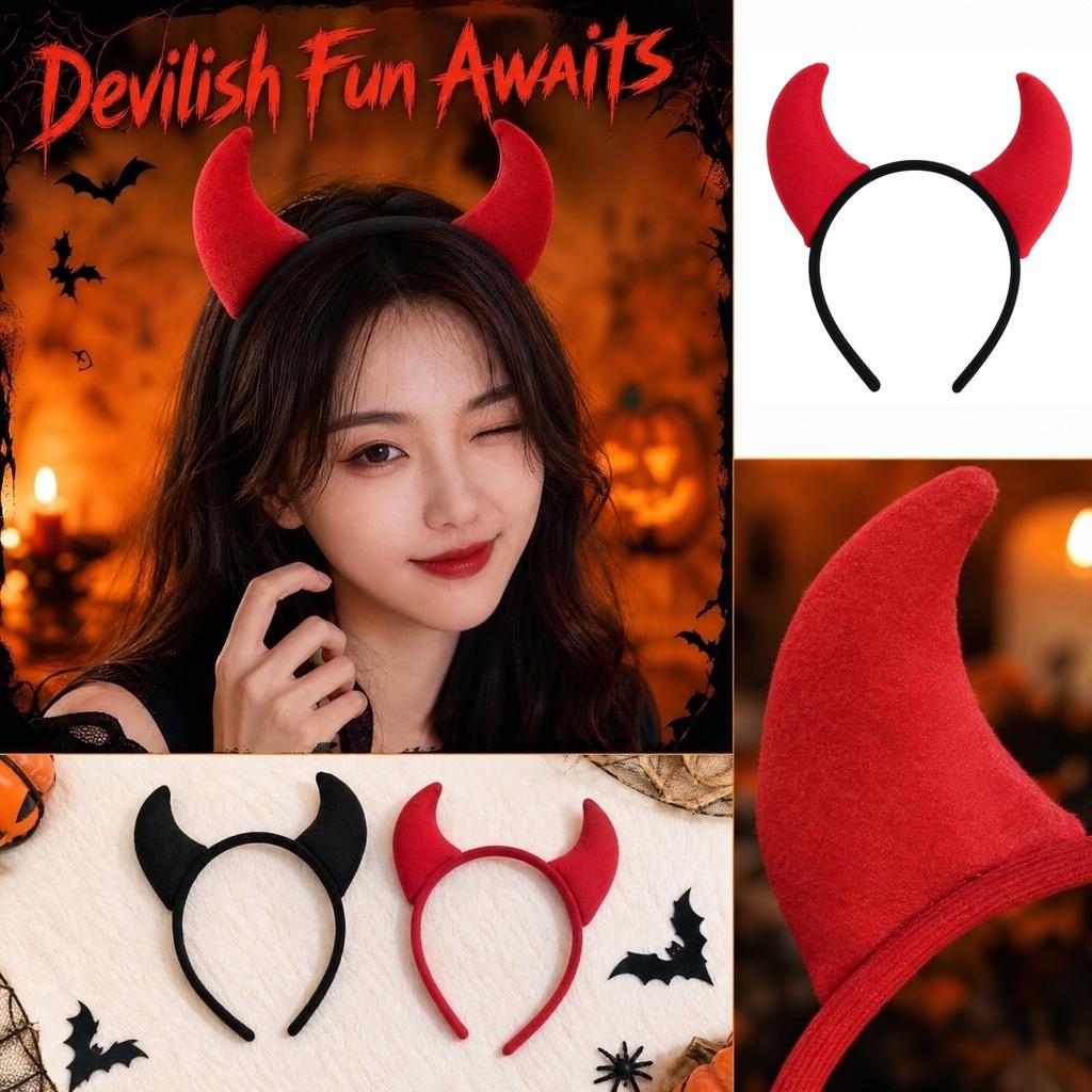Bandeau Tête de Petit Diable pour Costume de Fête d'Halloween