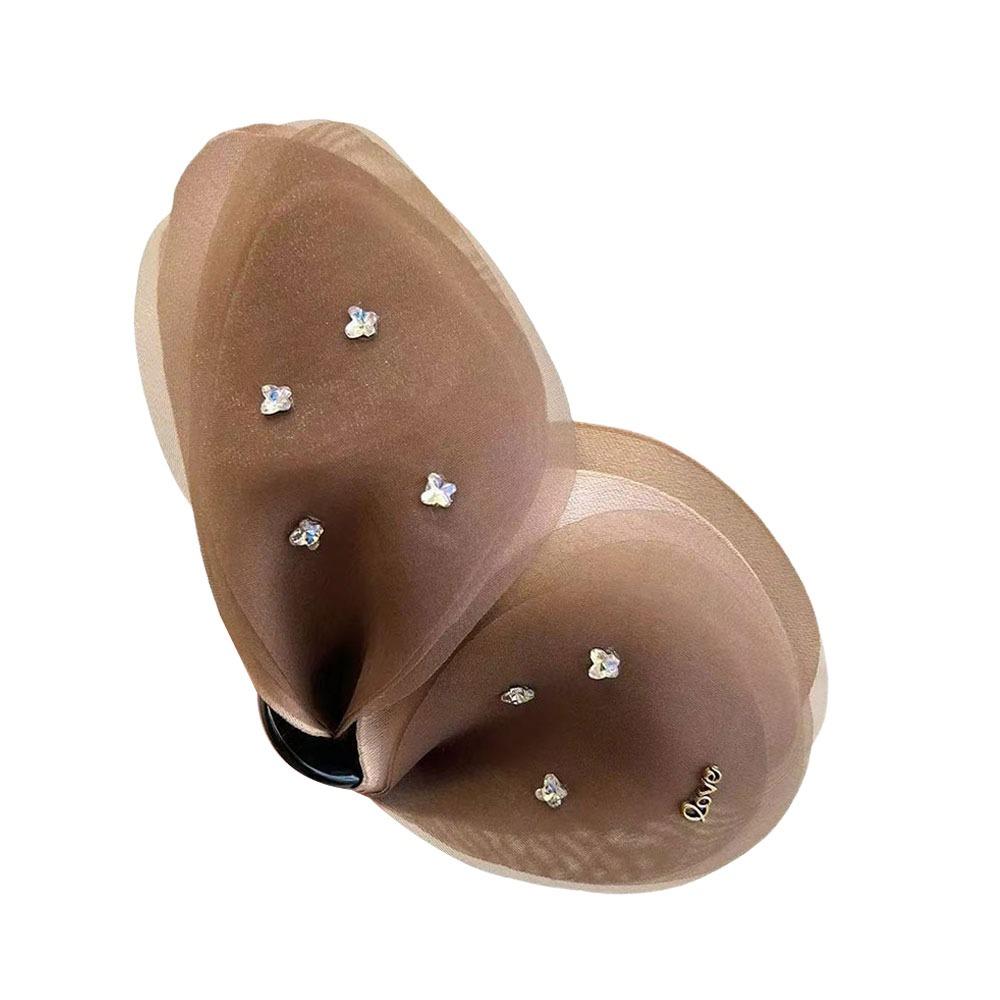 Sparkling Diamond Butterfly Hair Clip Delicate Crystal Temperament Headdress For Girl Lady Women