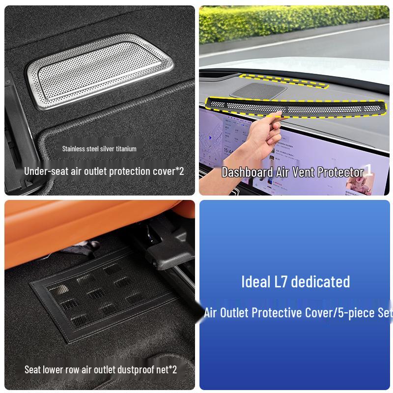 Rear Row Air Outlet Dustproof Net for Ideal L6-L9 Seats - Decorative Protective Cover