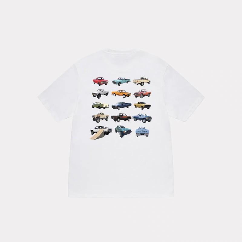 Stussy Short Sleeve T-Shirt Teens Loose Fit 270g Cotton Round Neck Casual Wear