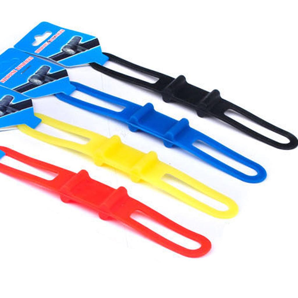 Light Holder Bicycle Handlebar Bandages Bike Fixing Elastic Silicone Strap