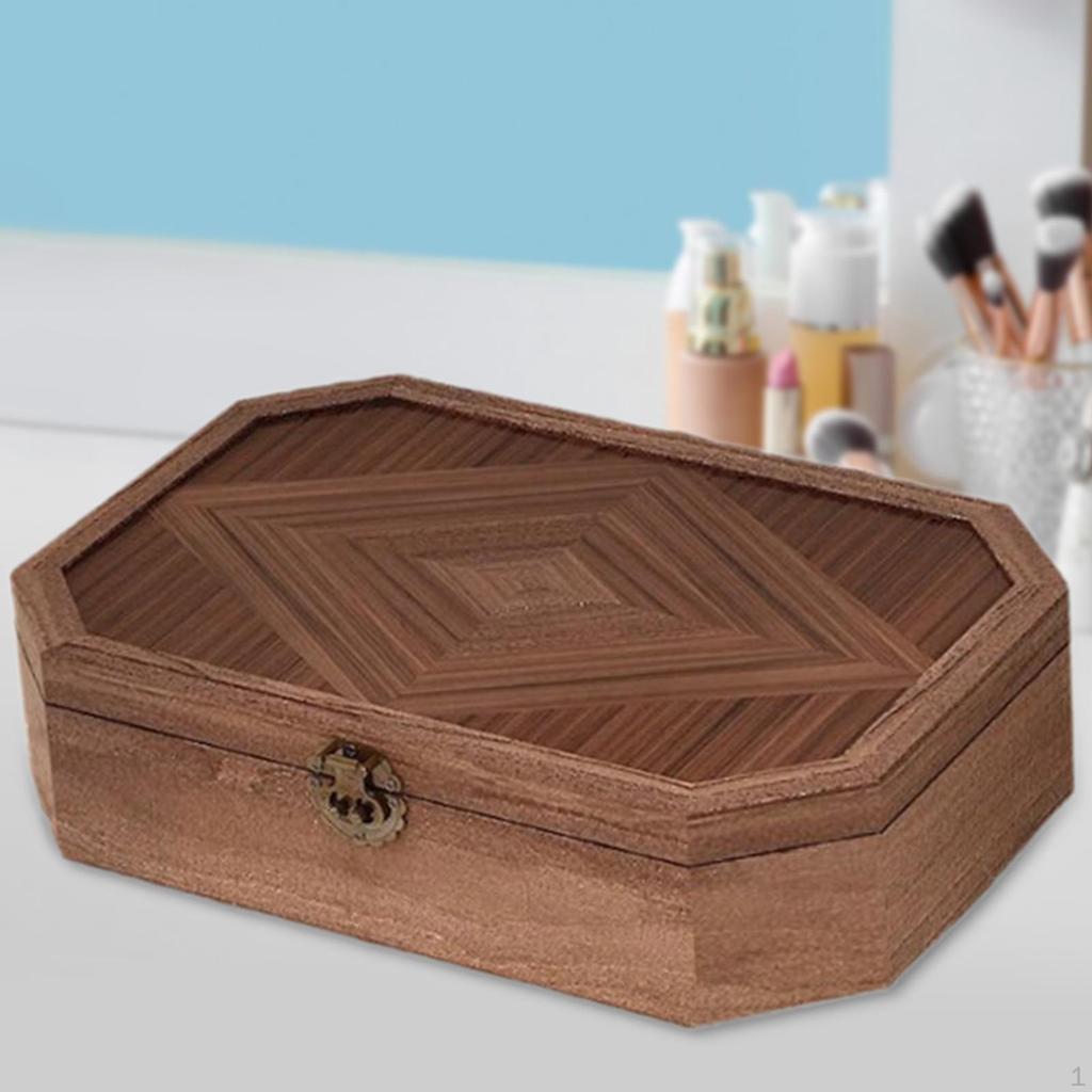 Stolní úložný box na šperky, držák na šperky, uzamykatelný, s přední sponou