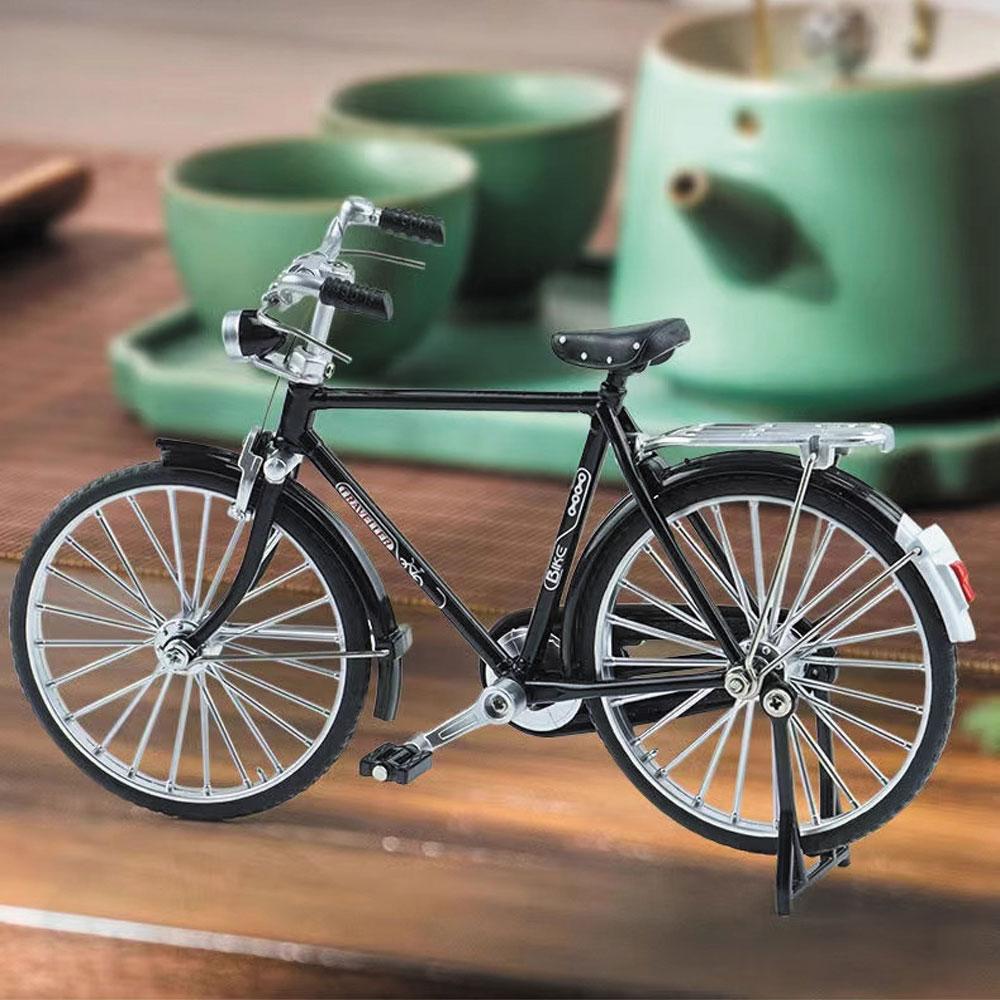New 1/10 Miniature Alloy Model Bicycle Diecast Metal Bike Adult Simulation House Decor Fun Crafts Collection Ornaments Gifts