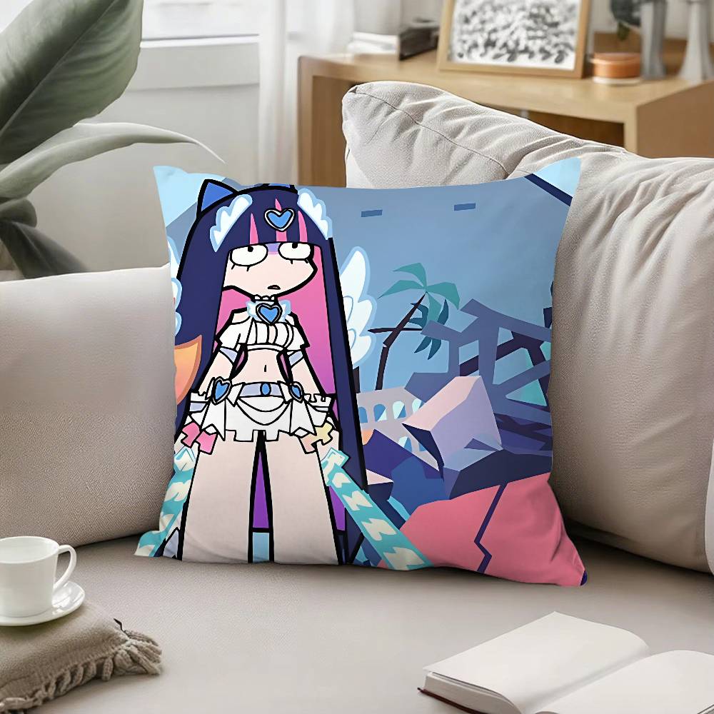 Cute Anime Girl PPanty Stocking Throw Pillow Covers Pattern Cushion Cover Suitable For Sofa Bedroom Car Pillow Cover