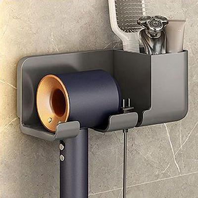 Punch-Free Bathroom Wall Mounted Hair Dryer Holder Storage Rack Organizer Shelf