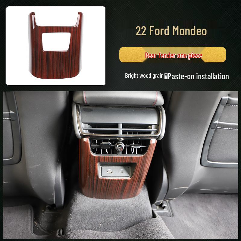 22 Mondeo Carbon Fiber Peach Wood Interior Sticker for Navigation Console & Power Window.