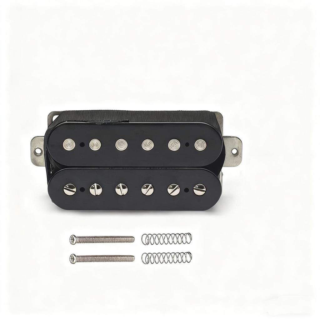 Micro Doublebobinage Guitare Électrique Série 5 Aluminium-Nickel-Cobalt 4 Conducteurs Doublebobinage Noir 50 mm × 52 mm