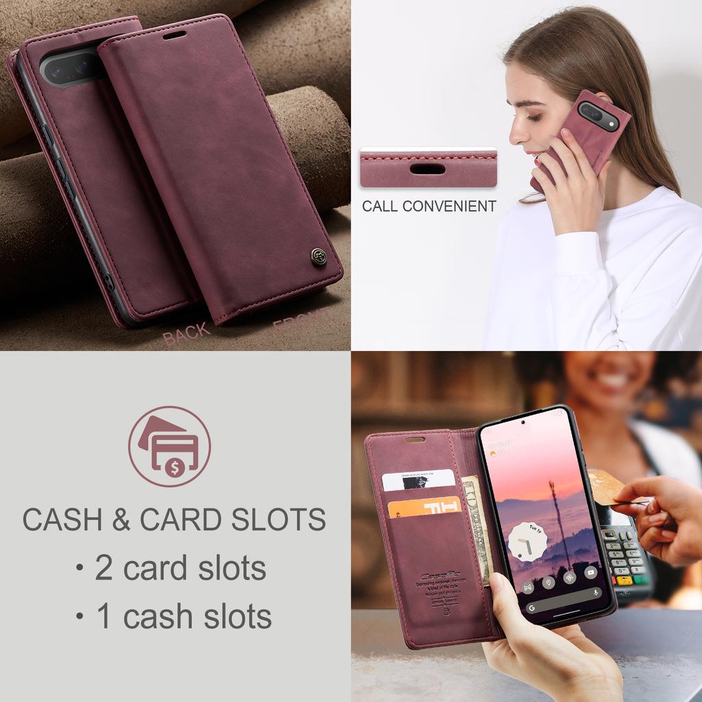 For Google Pixel 10 Pro/10/9 Pro/9 Wallet Case CASEME 013 Series PU Leather Phone Cover Stand