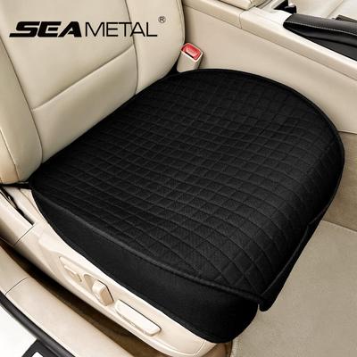 Flax Car Seat Cover Four Seasons Front Linen Fabric Cushion Breathable Seat Protector Mat Pad